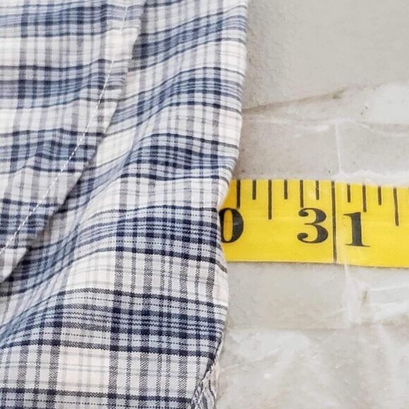 Polo Ralph Lauren Oxford Shirt Men's XL Blue Plaid SS Button Down Bartlett - Picture 10 of 11